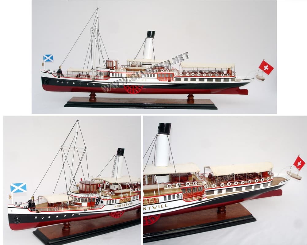 WOODEN HOHENTWIEL MODEL CRUISE SHIPS